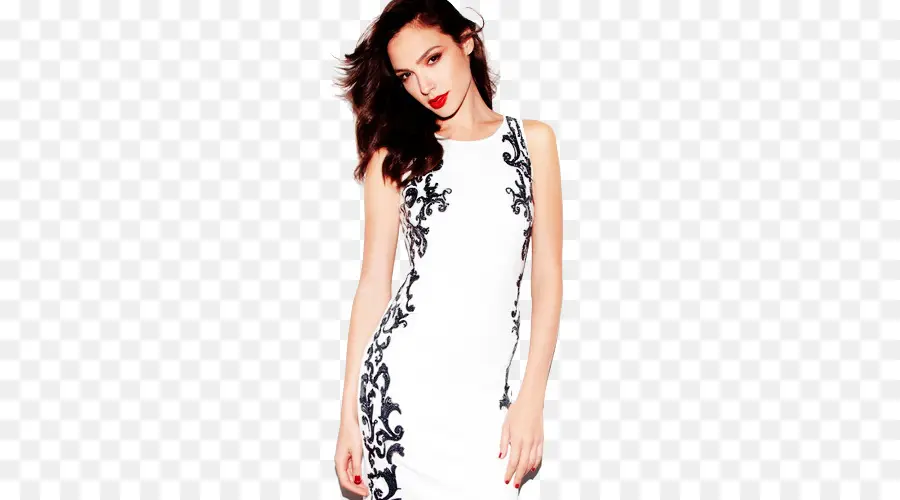 Mulher De Vestido Branco，Moda PNG