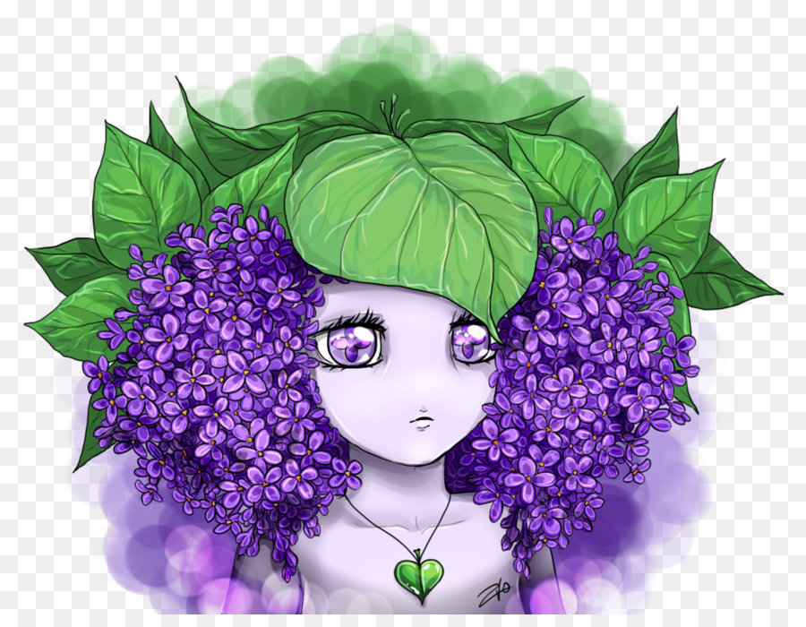 Personagem De Anime Floral，Flores PNG