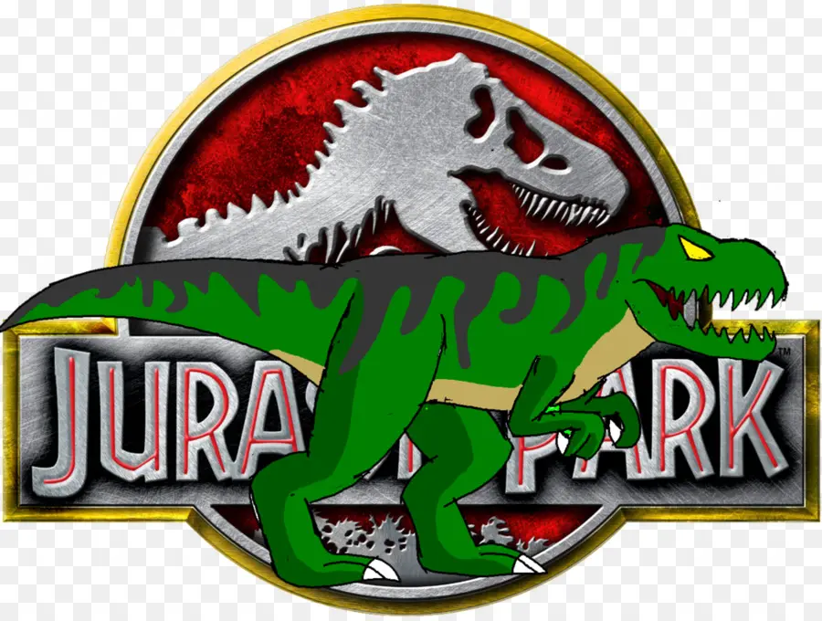 Logotipo Do Jurassic Park Com Dinossauro De Desenho Animado，Filme PNG