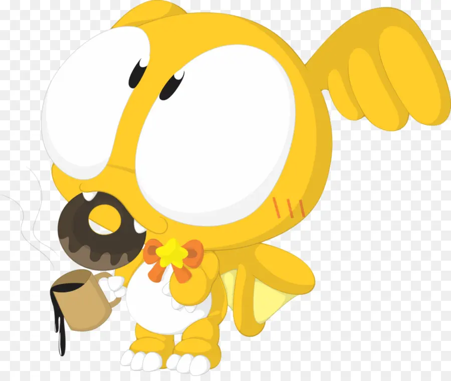 Personagem De Desenho Animado Amarelo，Personagem PNG