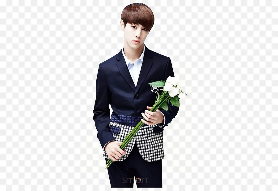 Homem Com Flores，Terno PNG