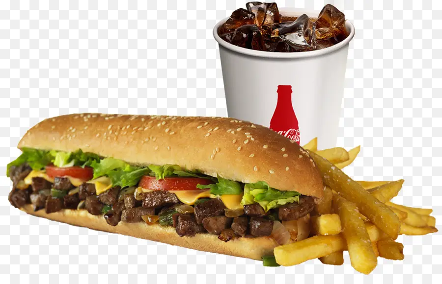 Refeição Sub Sanduíche，Batatas Fritas PNG