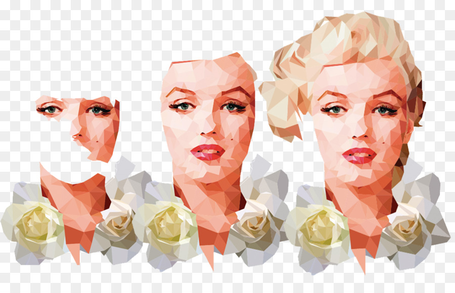 Marilyn Monroe，Low Poly PNG