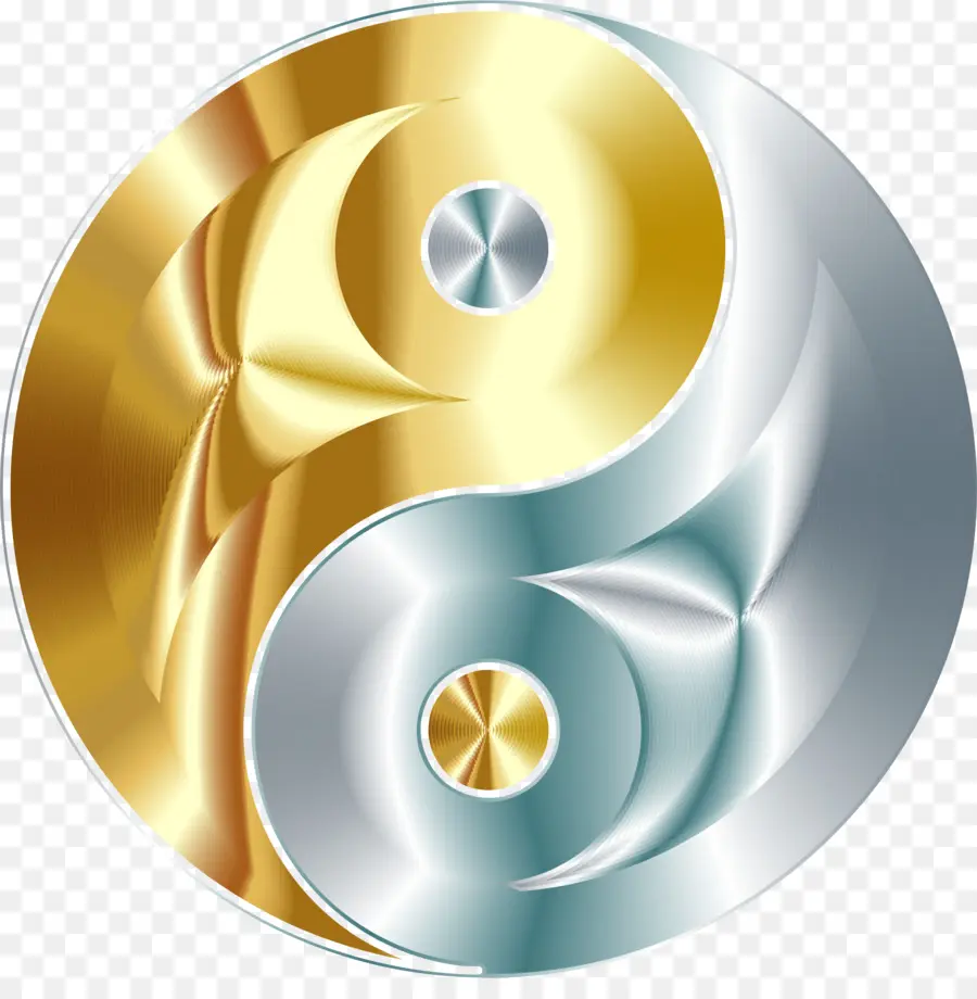 Yin Yang，Ouro PNG