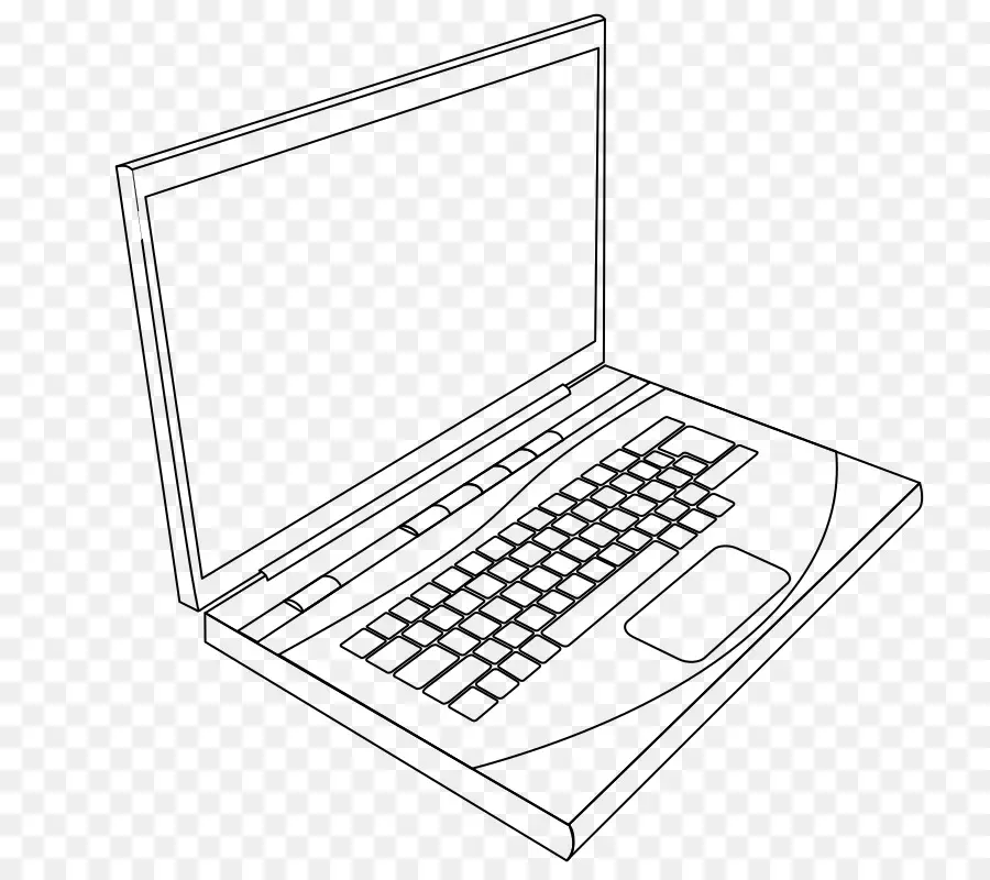 Laptop，Arte De Linha PNG