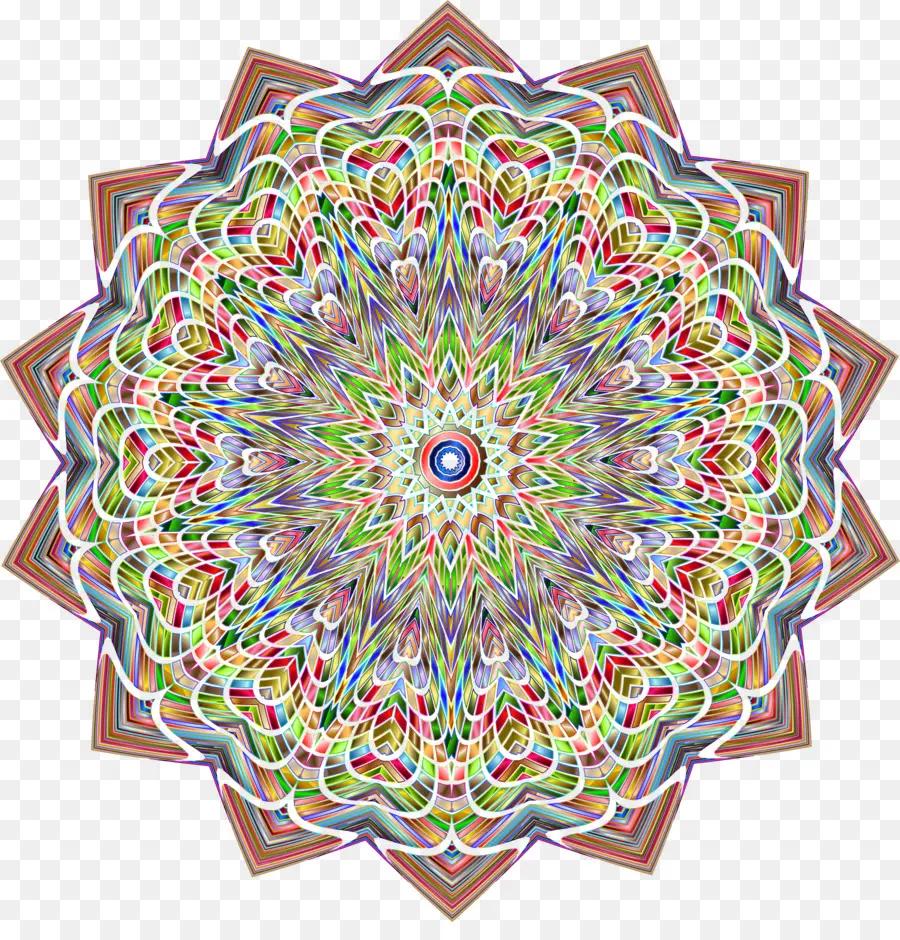 Mandala Colorida，Padrão PNG