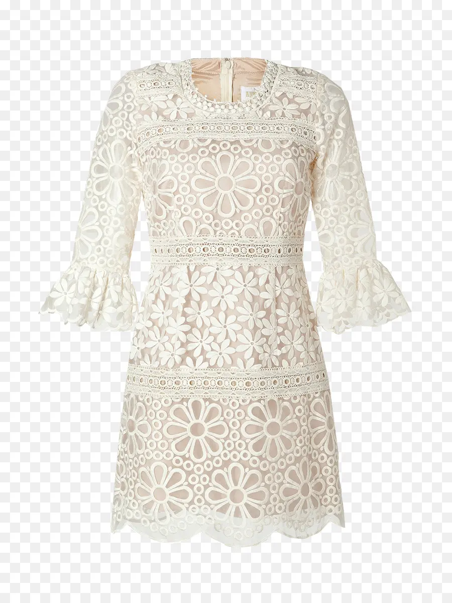 Vestido Branco，Renda PNG