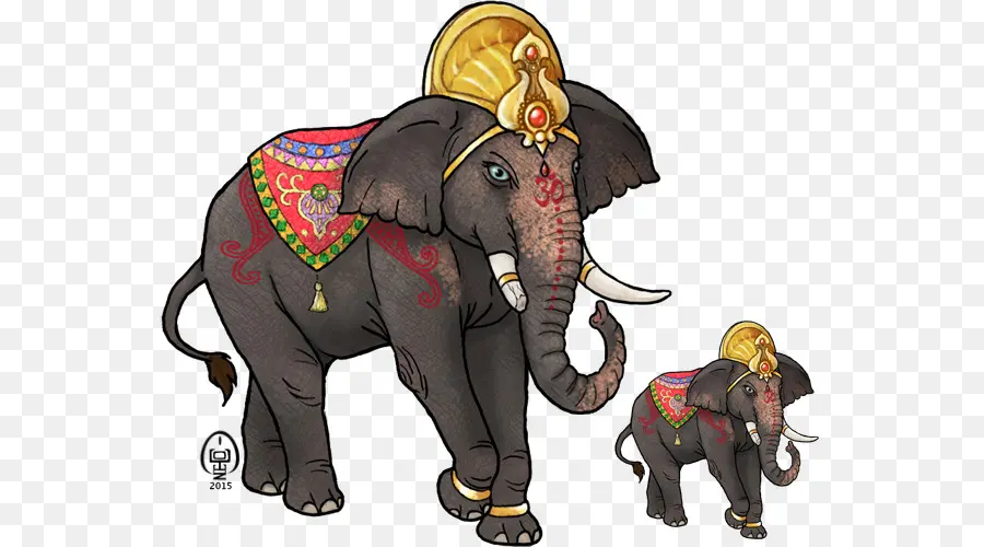 Ganesha，Elefante Indiano PNG