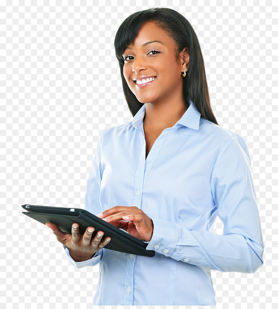 Mulher Com Tablet，Negócios PNG