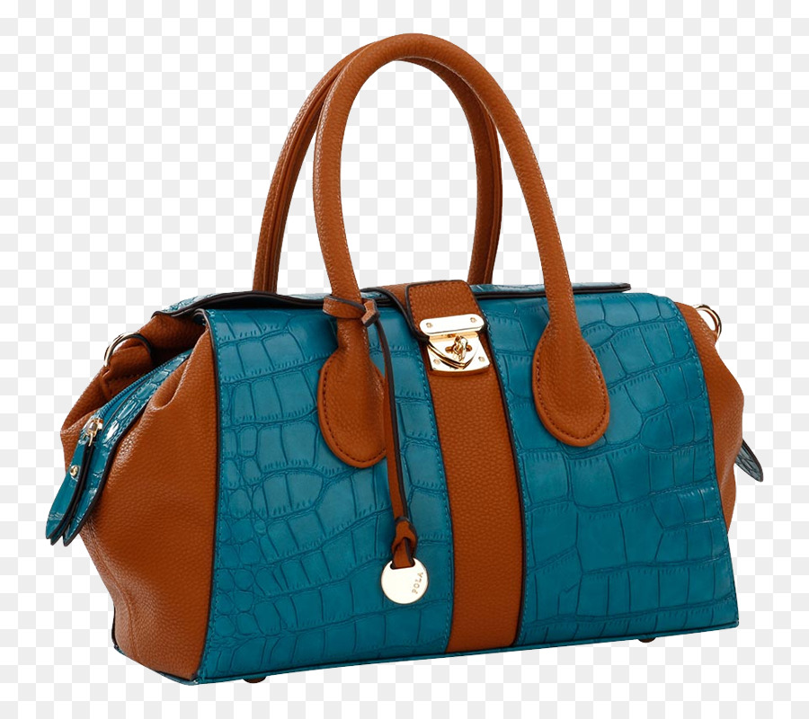 Bolsa Azul E Marrom，Moda PNG