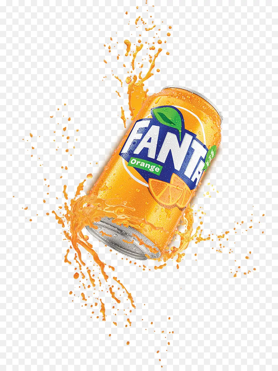 Lata Fanta Laranja，Refrigerante PNG