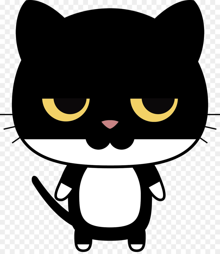 Gato De Desenho Animado，Preto PNG