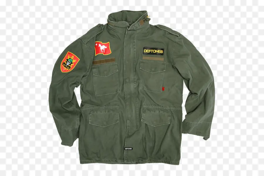 Jaqueta Militar Verde，Patches PNG