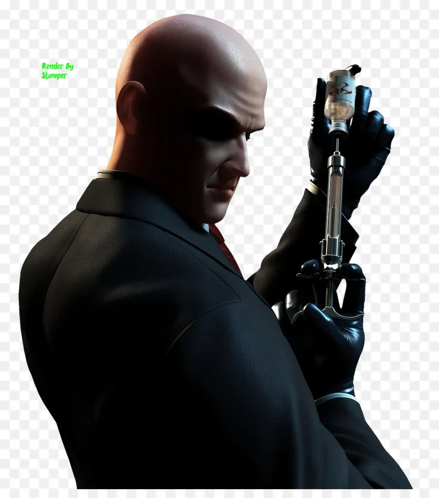 Homem Careca Com Seringa，Terno PNG