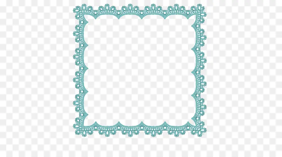 Moldura De Renda Azul，Decorativo PNG