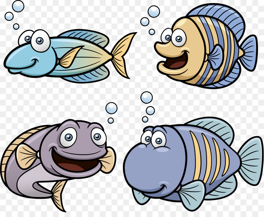 Peixe De Desenho Animado，Bolhas PNG