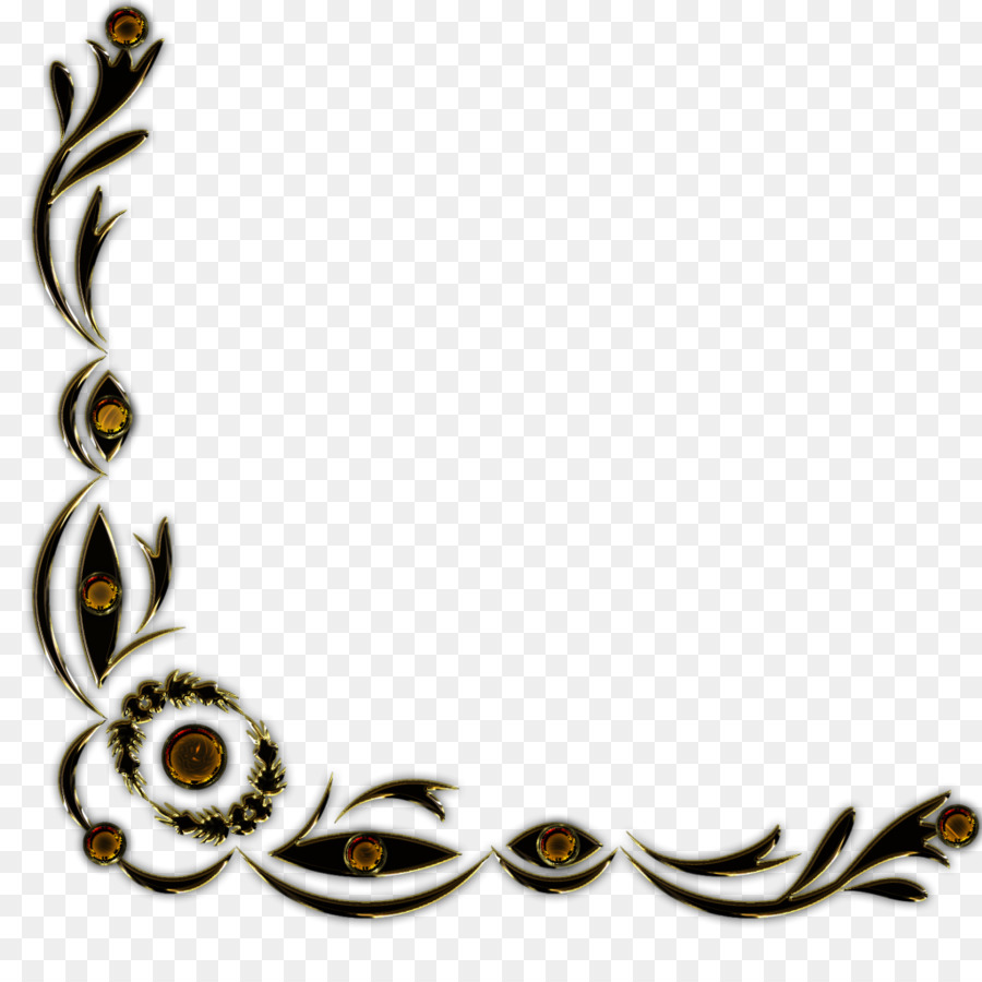 Canto Decorativo，Ouro PNG