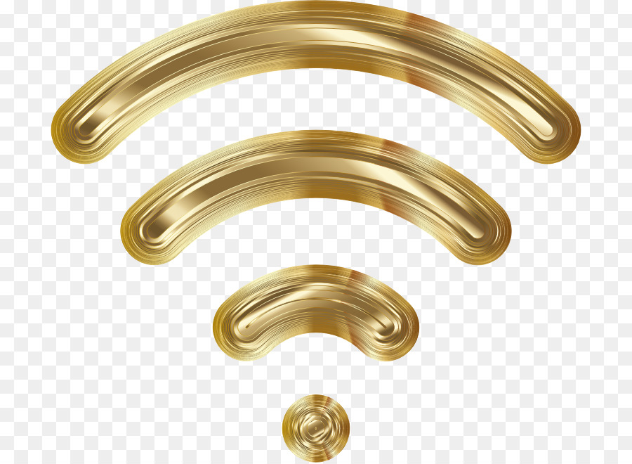 Símbolo Wifi Dourado，Wi Fi PNG