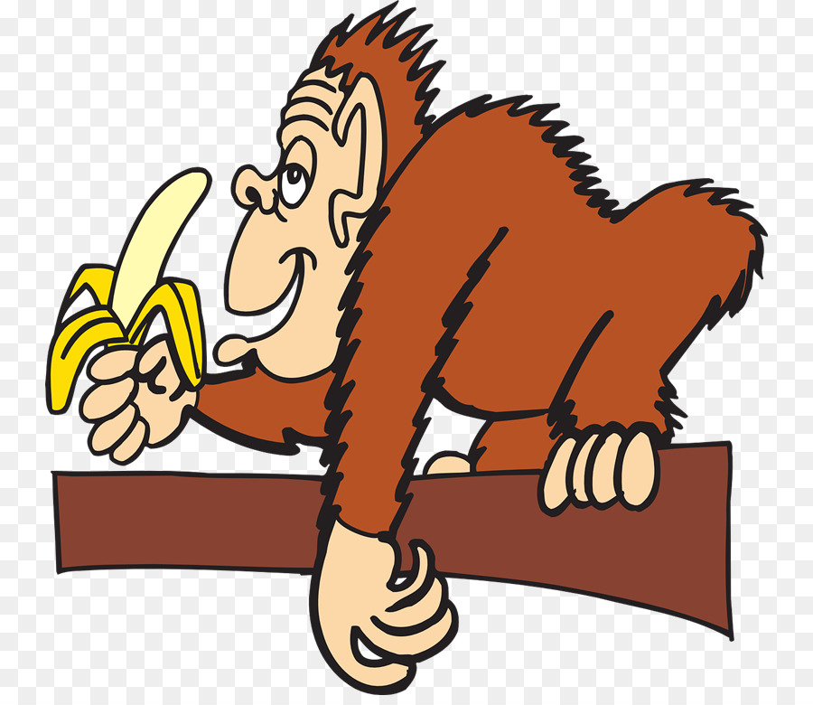 Macaco Com Banana，Banana PNG