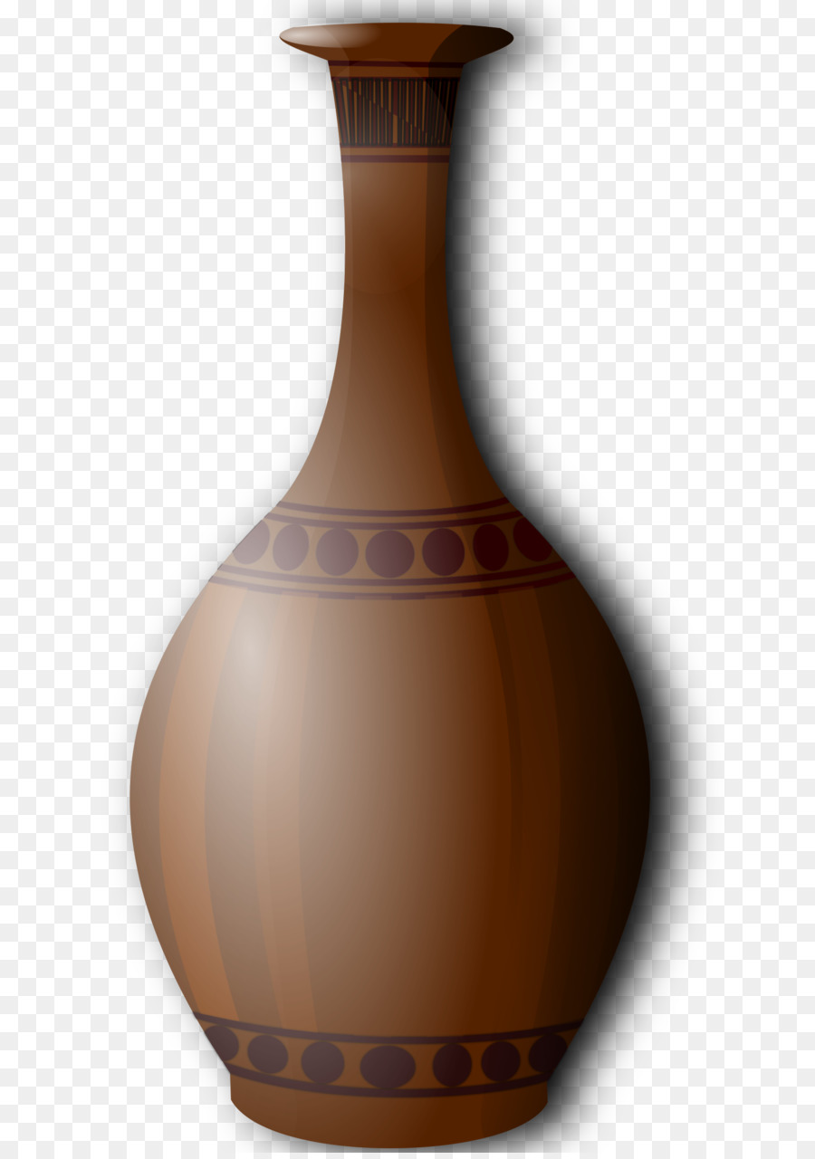 Vaso Marrom，Cerâmica PNG