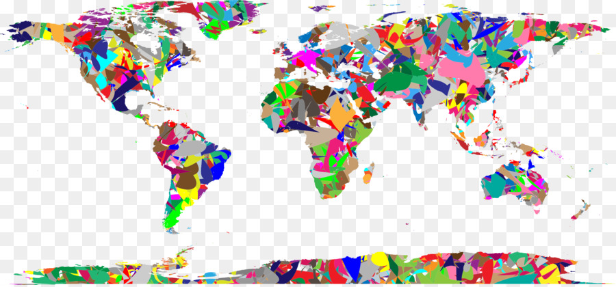 Mapa Mundial，Colorido PNG