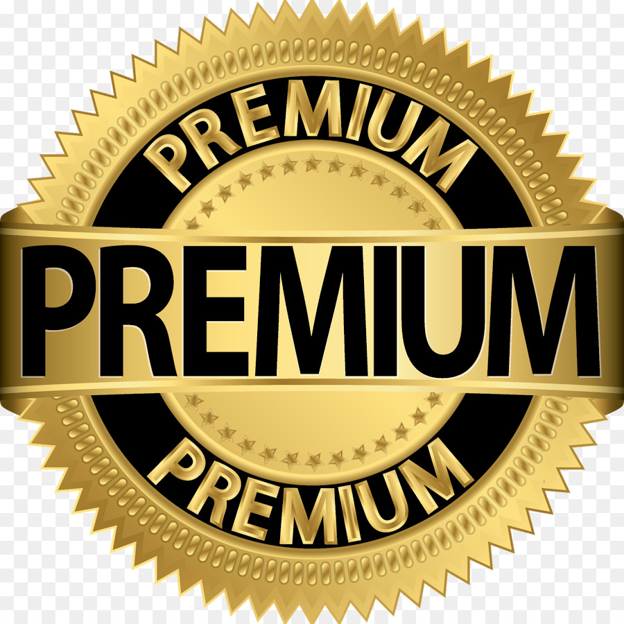 Selo Premium，Ouro PNG