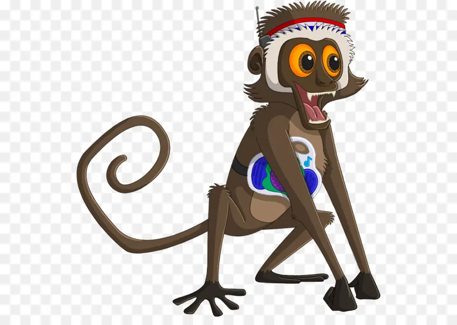 Macaco Animado，Desenho Animado PNG