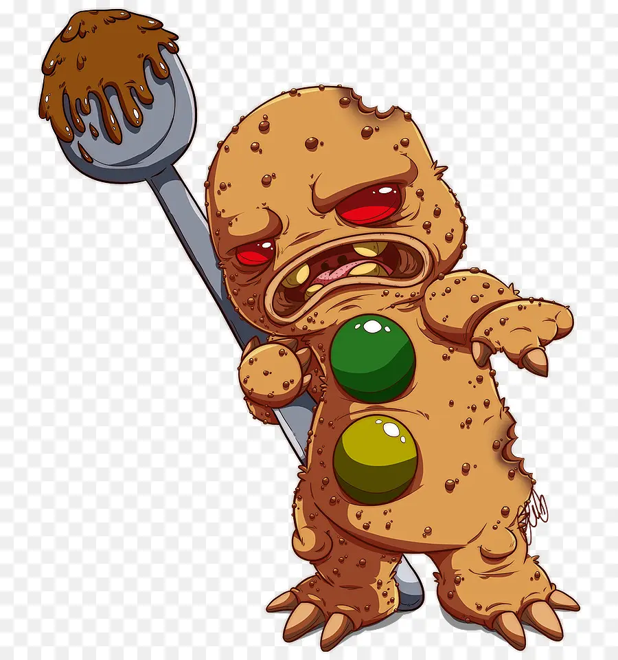 Monstro De Biscoito，Desenho Animado PNG