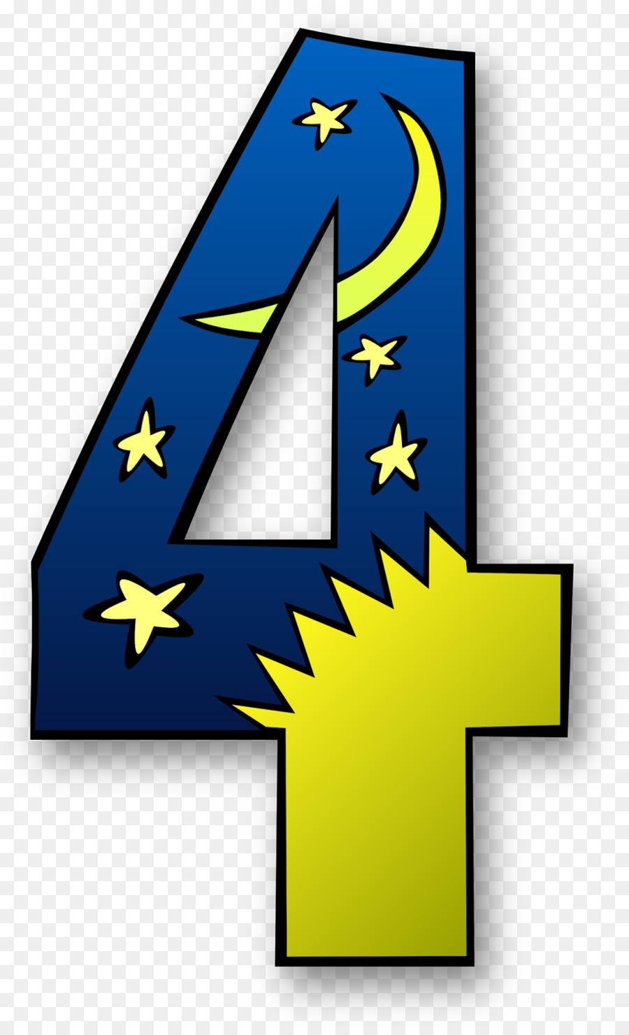 Número 4，Estrelas PNG