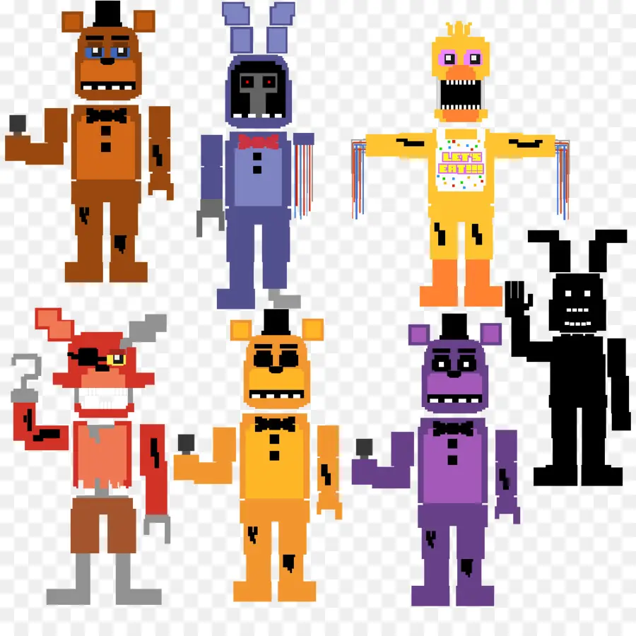 Personagens De Pixels，Pixelizado PNG