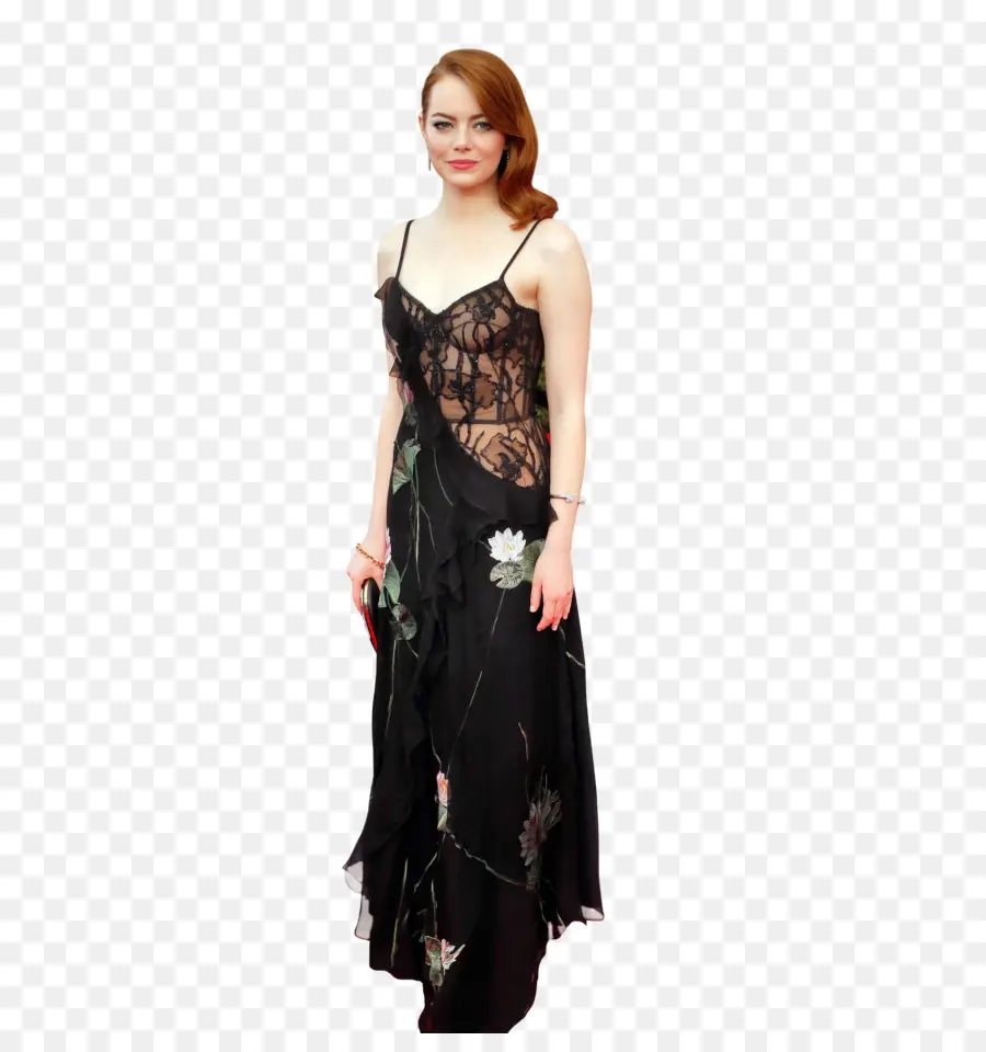 Mulher De Vestido Preto，Moda PNG