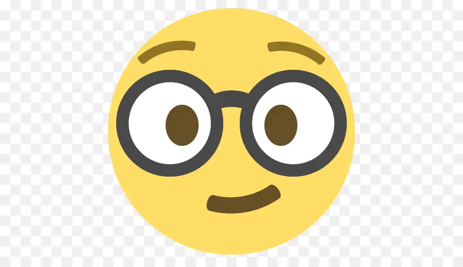 Emoji Amarelo Com óculos，Sorridente PNG