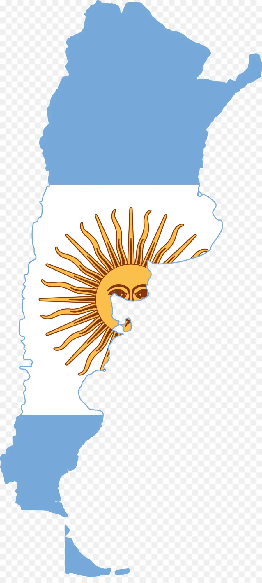 Argentina，Vetor Mapa PNG