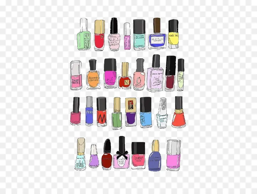 Frascos De Esmalte，Cosméticos PNG