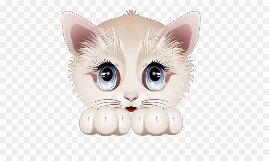 Cara De Gato Fofa，Desenho Animado PNG