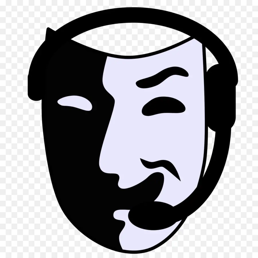 Máscara De Teatro Com Fone De Ouvido，Drama PNG