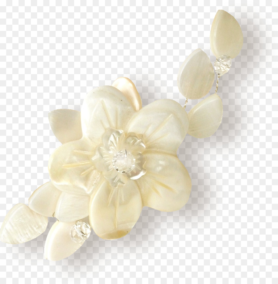 Broche De Flor Branca，Flor PNG