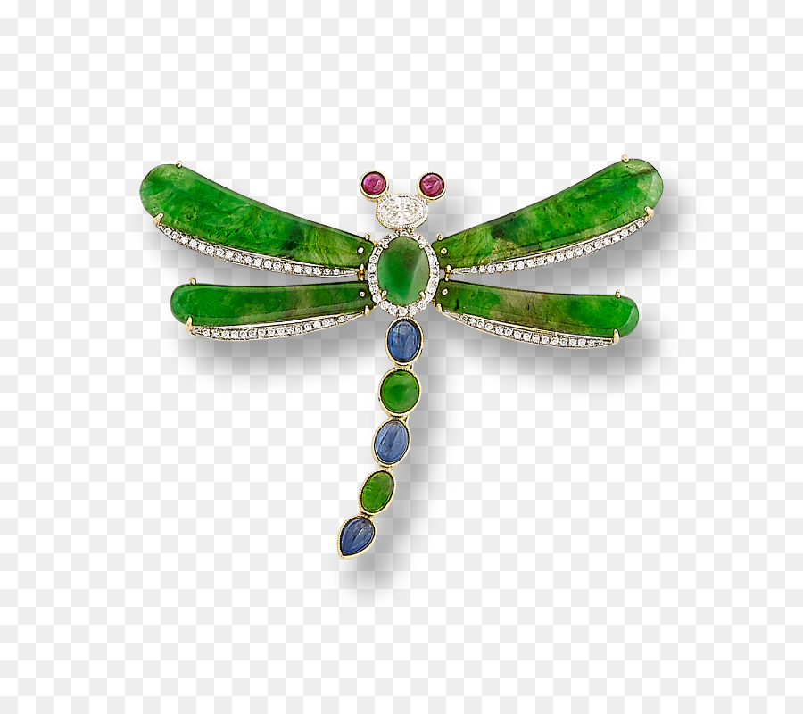 Broche De Libélula，Verde PNG