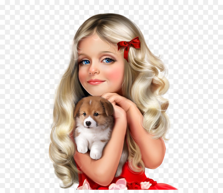 Animação，Menina Com Cachorro PNG