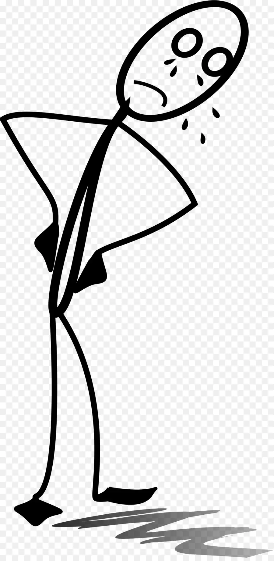 Stick Figure，Tristeza PNG