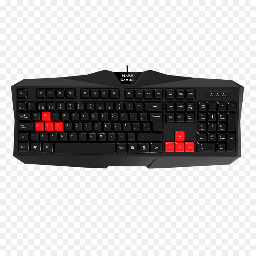 Teclado Preto，Luz De Fundo Vermelha PNG