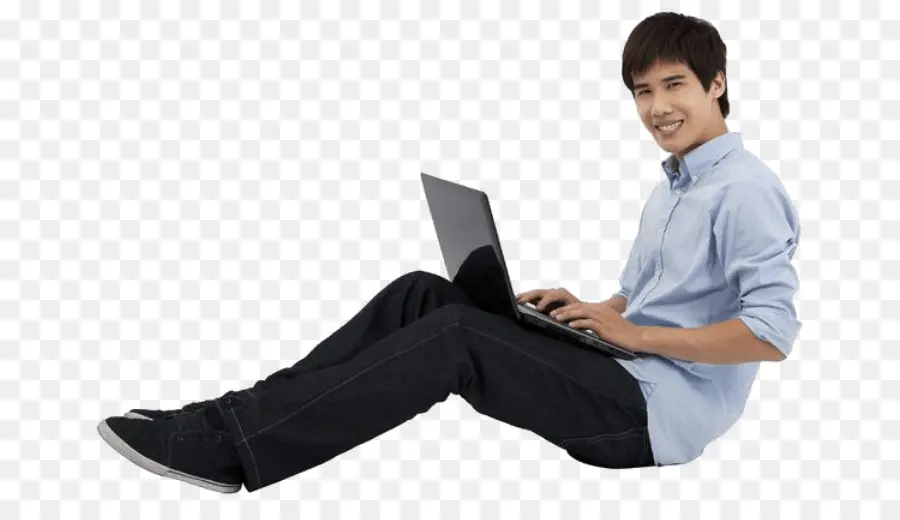 Homem Com Laptop，Computador PNG