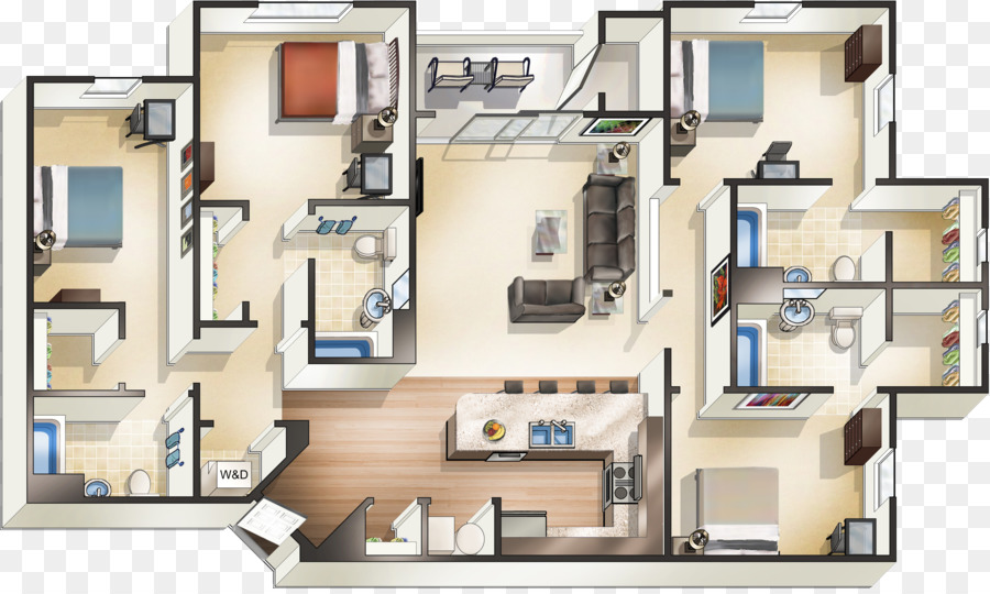 Layout Do Apartamento，Planta Baixa PNG