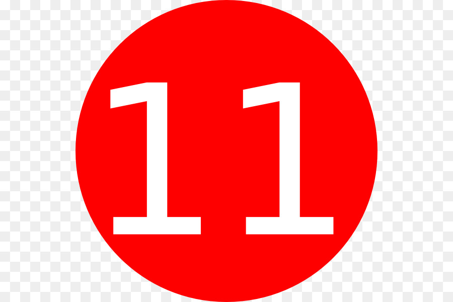 Número 11，Círculo Vermelho PNG