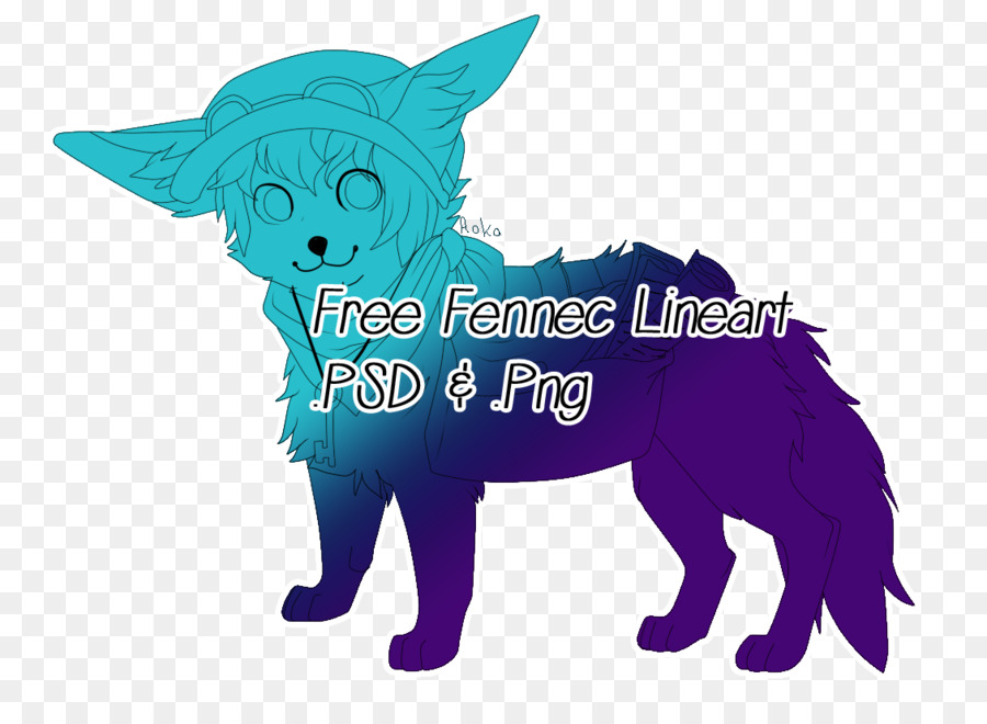 Arte De Linha，Fennec Fox PNG