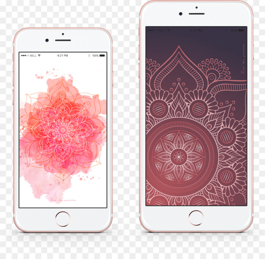 Smartphones Com Papéis De Parede De Mandala，Iphone PNG