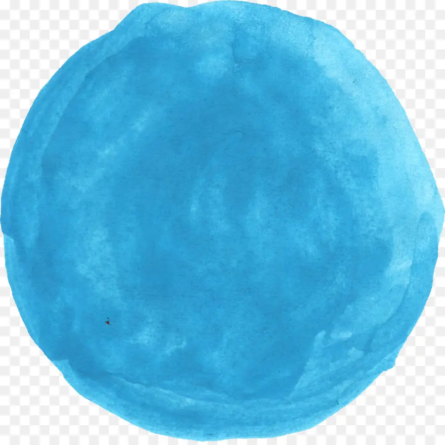 Círculo Aquarela Azul，Pintar PNG