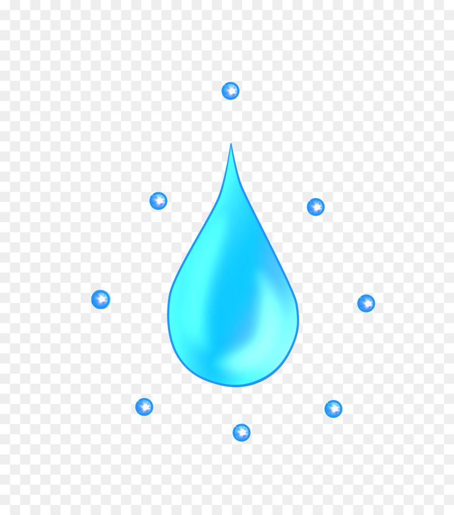 Gota De água Azul，Água PNG