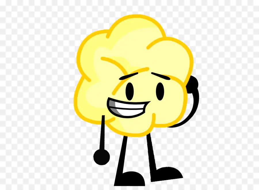 Personagem De Pipoca，Amarelo PNG