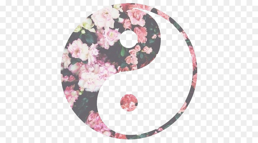 Símbolo Floral Yin Yang，Yin Yang PNG